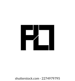 fll lettering initial monogram logo design