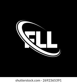 FLL logo. FLL letter. FLL letter logo design. Initials FLL logo linked with circle and uppercase monogram logo. FLL-typography for technology, business and real estate brand.