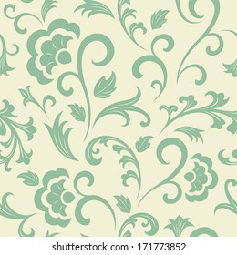 Flloral pattern. Endless pattern with flowers can be used for web design, wallpaper or printing