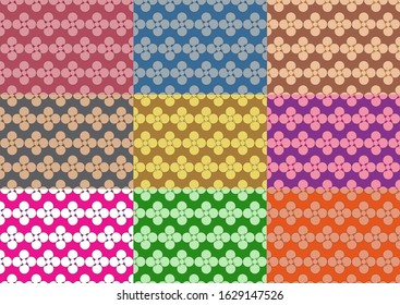 fllower pattern background bundle, clover pattern background bundle, clover pattern background set