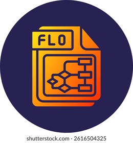 FLO Glyph Circle Gradient Icon