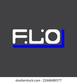 FLO letter logo creative design with vector graphic, FLO simple and modern logo.