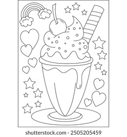 float coloring book page for kids and adults creative coloring mindful relaxation activity