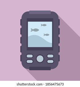 Float echo sounder icon. Flat illustration of float echo sounder vector icon for web design