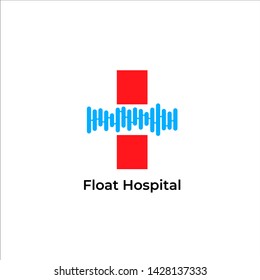 Float Hospital symbol wave Logo