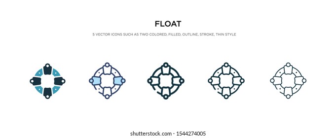 float icon in different style vector illustration. two colored and black float vector icons designed in filled, outline, line and stroke style can be used for web, mobile, ui