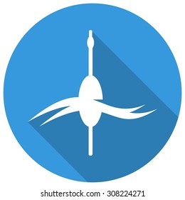 float icon with a long shadow