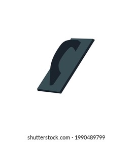 Float icon - stock illustration. Float is used to smoothen the plastered concrete surface. 