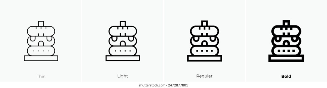 float icon. Thin, Light Regular And Bold style design isolated on white background