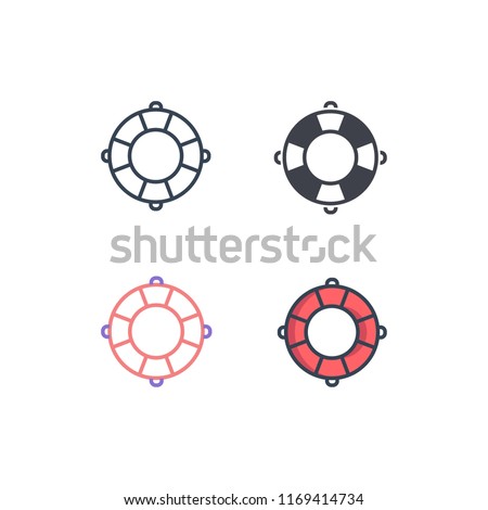 float icons vector. icons with four different styles