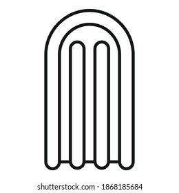 Float inflatable mattress icon. Outline float inflatable mattress vector icon for web design isolated on white background