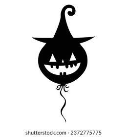 Float into the realm of spookiness with eerie Halloween balloon icon – a chillingly delightful addition to your designs