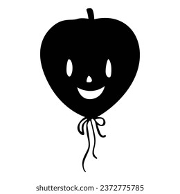 Float into the realm of spookiness with eerie Halloween balloon icon – a chillingly delightful addition to your designs