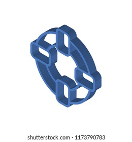 Float isometric left top view 3D icon