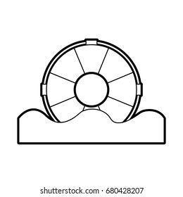 float lifeguard isolated icon