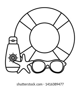 float lifeguard with sunglasses summer accessory