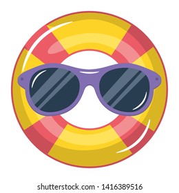 float lifeguard with sunglasses summer accessory