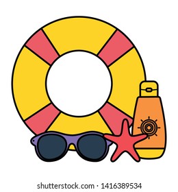 float lifeguard with sunglasses summer accessory