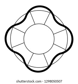 Float lifesaver symbol black and white
