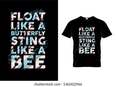 Float Like Butterfly Sting Like Bee Stock Vector Royalty Free