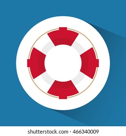 Float nautical marine icon. Sea lifestyle. Colorfull Vector illustration
