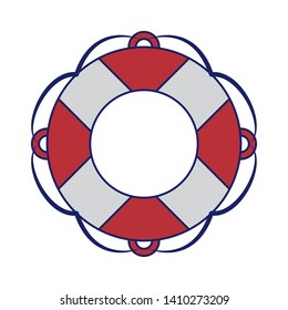 Float navigation lifesaver symbol isolated vector illustration graphic design