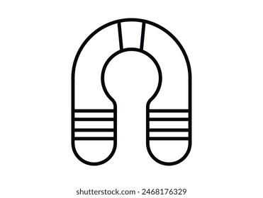 Float oder Nackenkissen schwarz Symbol