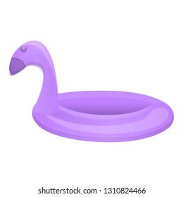 Float pool ring bird icon. Cartoon of float pool ring bird vector icon for web design isolated on white background