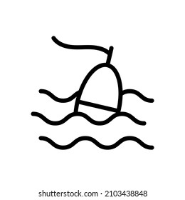 float sign. Outline or linear icon.