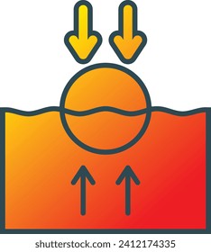 Float vector icon. Can be used for printing, mobile and web applications.