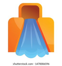 Float water slide icon. Cartoon of float water slide vector icon for web design isolated on white background