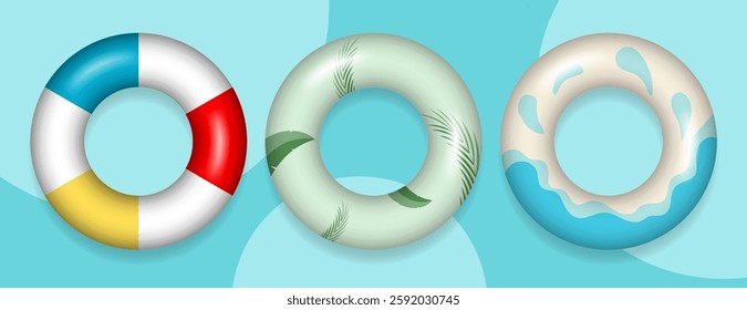 floaters ring set for summer banner design