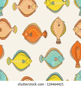 Floatfish seamless pattern