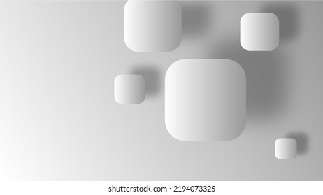 floating 3d abstract shape on white background