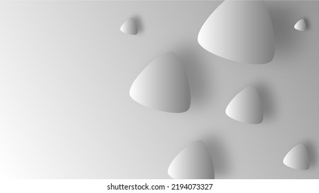 floating 3d abstract shape on white background