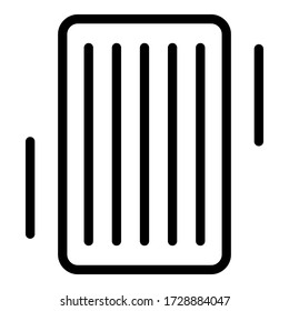 Floating air mattress icon. Outline floating air mattress vector icon for web design isolated on white background