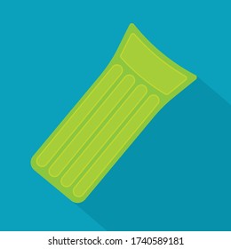 floating air mattress icon- vector illustration