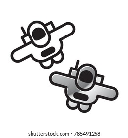 floating astronaut or spaceman icon vector illustration
