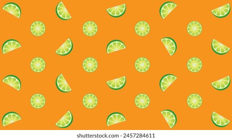 Floating background image of Lemon slices.Applicable for advertising. Vector illustration.