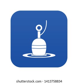 Floating bobber icon digital blue for any design isolated on white vector illustration