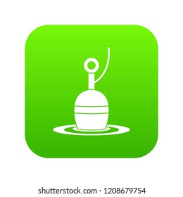 Floating bobber icon digital green for any design isolated on white vector illustration