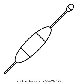 Floating bobber icon. Outline illustration of floating bobber vector icon for web