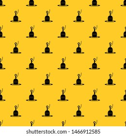 Floating bobber pattern seamless vector repeat geometric yellow for any design