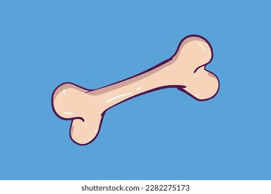 Floating bone dog food cartoon vector icon