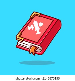 Floating Book Cartoon Vector Icon Illustration. Object 
Education Icon Concept Isolated Premium Vector. Flat Cartoon Style 