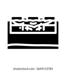 boias flutuantes ao redor de um vetor de ícone de derramamento de óleo. boias flutuantes ao redor de um sinal de derramamento de óleo. ilustração de símbolo isolado