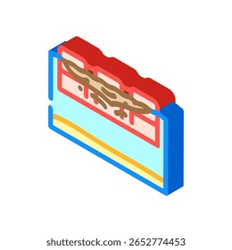 boias flutuantes ao redor de um vetor de ícone isométrico de derramamento de óleo. boias flutuantes ao redor de um sinal de derramamento de óleo. ilustração de símbolo isolado