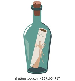 Floating Bottle with Message Inside