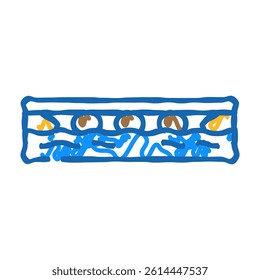 floating bridge doodle icon sketch vector. floating bridge sign. isolated symbol illustration