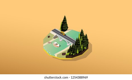 floating bridge island